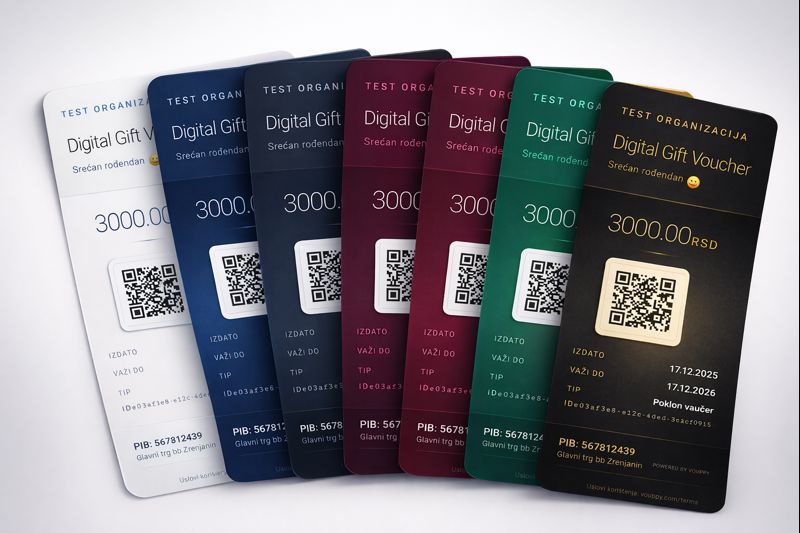 Digitalni gift vaučeri Vouppy aplikacije